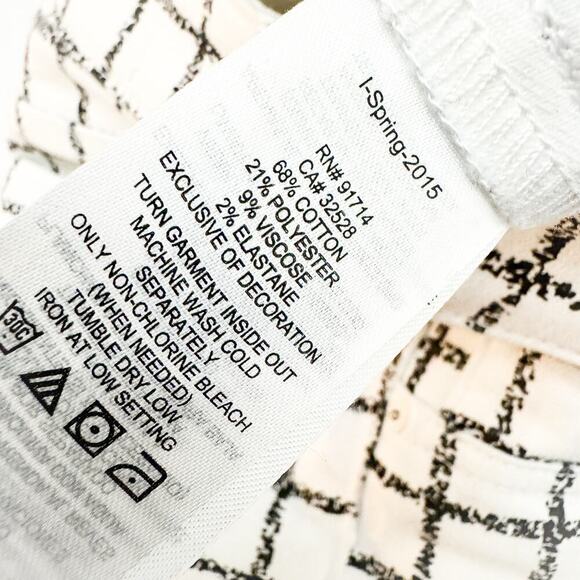 Armani Exchange Super Skinny Plaid Patterned Denim Jeans Size 26 - Picture 5 of 8